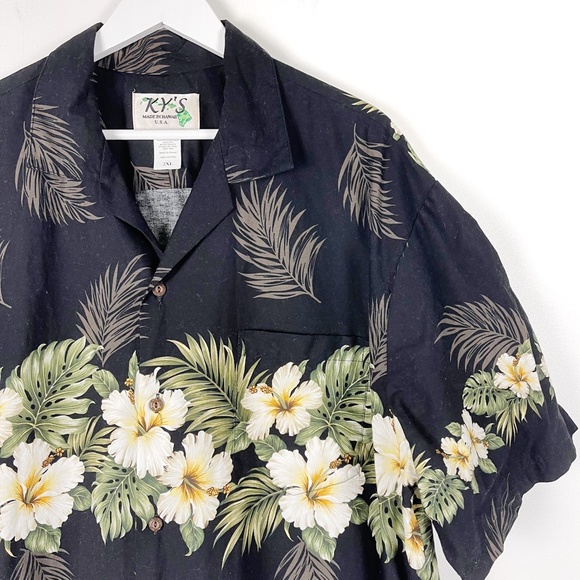 Cotton Hawaiian Vacation Button Down Shirt 2XL - Picture 4 of 6